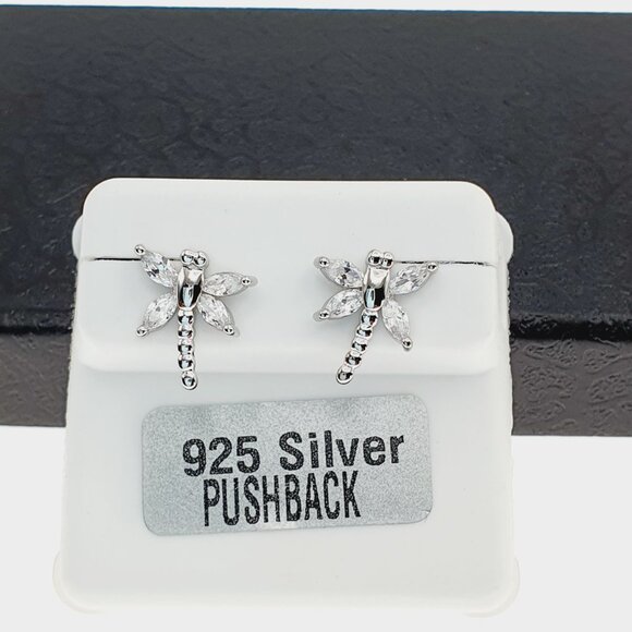 "925 sterling silver luxury CZ earrings for women/girls, Best for RJUS2218 - Picture 6 of 11